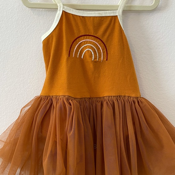 Rainbow Tulle dress, 6-12 months with bodysuit snaps - Picture 3 of 7